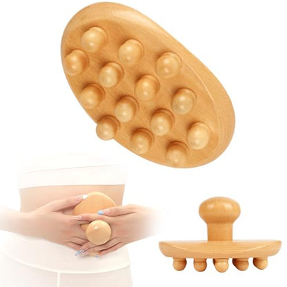 Wood Therapy Maderoterapia Kit, Wooden Fascia & Cellulite Massager for Body