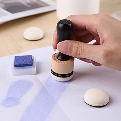 CYFUN DESIGN Mini Ink Paints Mixing Blending Tools with Foams Replacement Refill Foam Set Painting Drawing Art Supplies Handle Ink Tools Crafting Project Scrapbooking Supplies - color: 1 handle + 22 foams