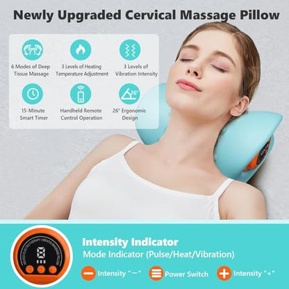 Neck Massager 3 in 1 Portable Massager with Heat & Comfortable Stretching