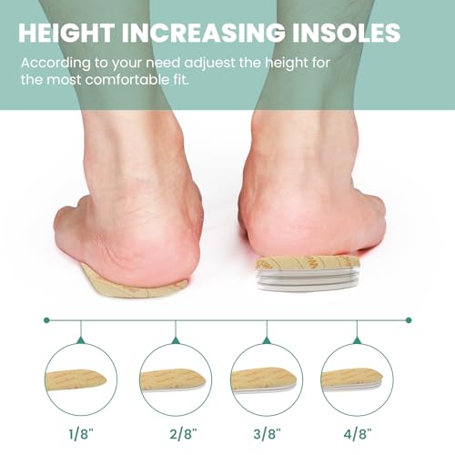 Heel Lift Inserts for Women Shoes - Welnove Adjustable Orthopedic Shoe Lifts for Uneven Legs - Gel Heel Inserts for Leg Length Discrepancy Heel Pain Heel Spur - Heel Wedge Pads (Size S, 4 Layers) - size: 4 Layers: S - Women's 4.5-9.5丨Men's 6-8.5