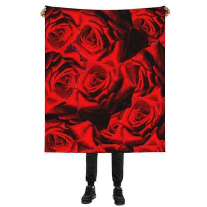Red Rose Blanket, Rose Soft Lightweight Throw Blanket for Sofa Couch Bed Room 50x60 inch - color: Rose