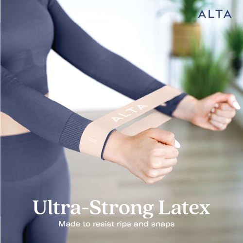 ALTA Mini Loop Bands for Exercise, Durable Latex, Small Resistance Bands - color: 5 Pack - Latte