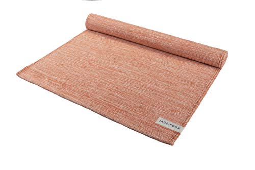 Jade Yoga Organic Cotton Hand Loomed Yoga Mat 72" Indigo - color: Anatoo (Orange)
