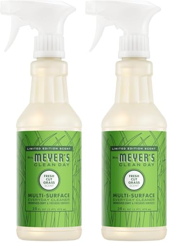 Mrs. MEYER'S CLEAN DAY Multi-Surface Everyday Cleaner,Fresh Cut Grass Scent,16 Fl Oz Bottle,(Pack of 2) - size: 16 Fl Oz (Pack of 2)