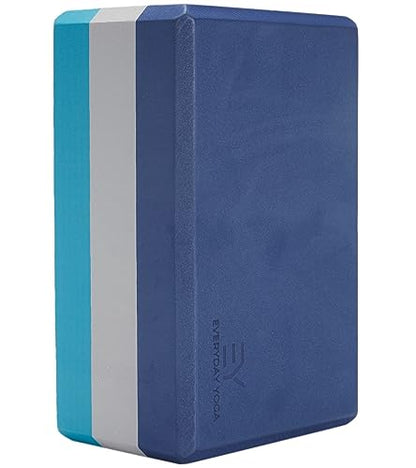 Everyday Yoga Premium Foam Block, 3in/4in/5in Thick, Multi Colors, 1 Block - color: Blue, size: 4 Inch Thick