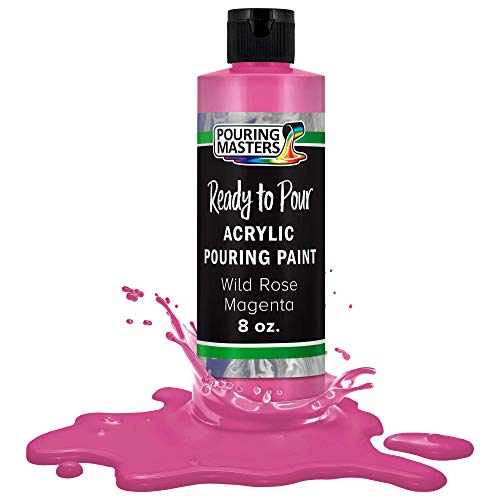 Pouring Masters Wild Rose Magenta Ready to Pour Acrylic Pouring Paint - Premium 8-Ounce Pre-Mixed Fluid Acrylic Paint - Fluid Art Supplies for Canvas, Wood, Paper, Tile & Rocks - color: Wild Rose Magenta
