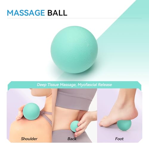 5 in 1 Foam Roller Set, High Density Patented Exercise Roller - color: Tiffany Green