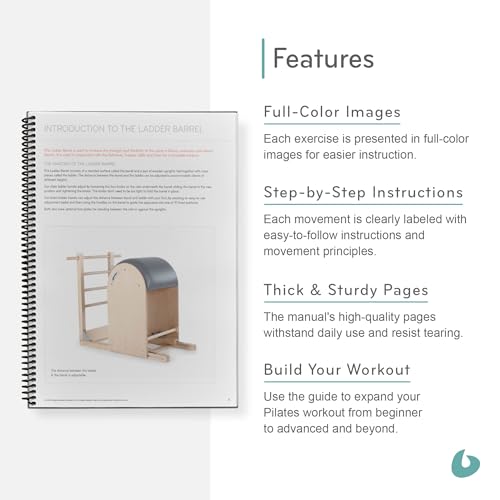Balanced Body Barrels Manual, Pilates Barrels Guide for Workout Equipment, Exercise Manual for Home Gym or Studio Use - size: Barrels