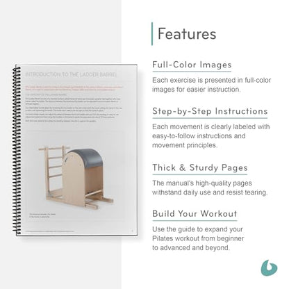 Balanced Body Barrels Manual, Pilates Barrels Guide for Workout Equipment, Exercise Manual for Home Gym or Studio Use - size: Barrels