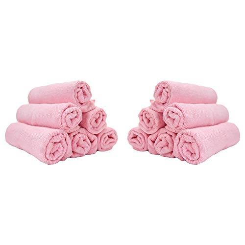 Arkwright Microfiber Gym Towel - (Pack of 12) Soft Lightweight Quick Dry Hotel Quality Hand Towels, Sweat Absorbent, Perfect for Workout, Yoga, Spa, Bathroom, 15 x 24 in, Pink - color: Pink, size: 15 x 24 in. (Pack of 12)