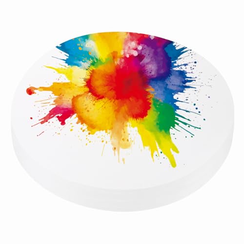 PATIKIL 50 Sheets Cotton Watercolor Paper Round 140lb/300 GSM Cold Press Water Coloring Paint Paper for Art Painting Watercolor Drawing Artist, 10 Inch - size: 10 Inch