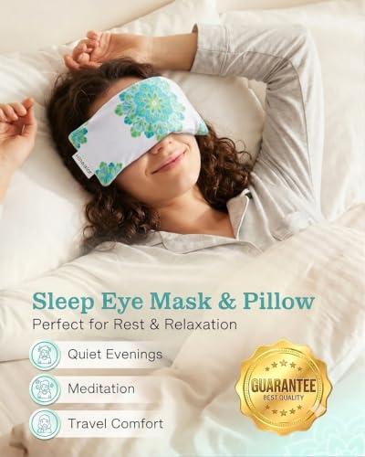 Hihealer Lavender Eye Pillow for Relaxation, Yoga, Sleep, Weighted Eye Mask - color: Sage Green
