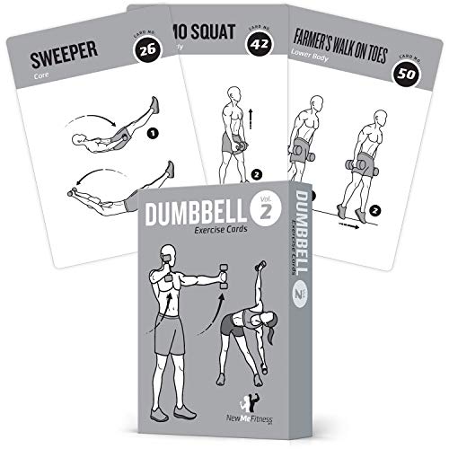 NewMe Fitness Dumbbell Workout Cards, Fitness Deck for Women and Men - style: Dumbbell Vol2