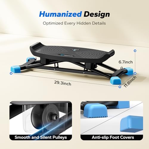 MERACH Balance Board for Adults, Rocking Stepper with Resistance Bands - color: Black&Blue
