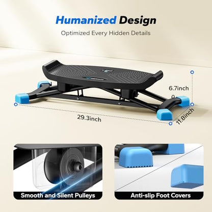 MERACH Balance Board for Adults, Rocking Stepper with Resistance Bands - color: Black&Blue
