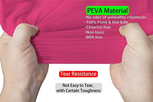 PARTY ULYJA Hot Pink Plastic Tablecloths 2 Pack Fuchsia Disposable Table Covers 84 Inch Circle Magenta Birdal Shower PEVA Cerise Table Cloths for Picnic Birthday Wedding's 6 ft Round Table Use - color: E02 Hot Pink