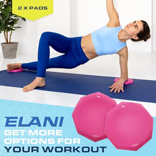ELANI Knee Pad Cushion (2 Pack) - Extra thick & Comfortable Pilates Support - Pink Yoga Jellies - yoga knee pad cushion extra thick, Yoga Jellies for wrist