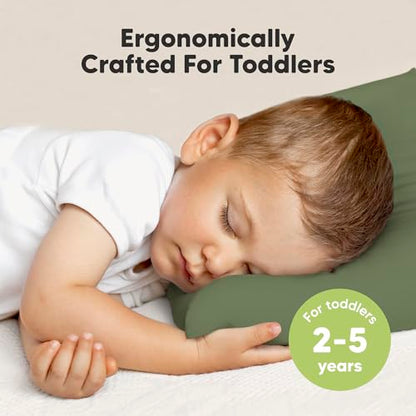 Toddler Pillow with Pillowcase 13x18 My Little Dreamy Pillow (Jungle Green) - color: Jungle Green