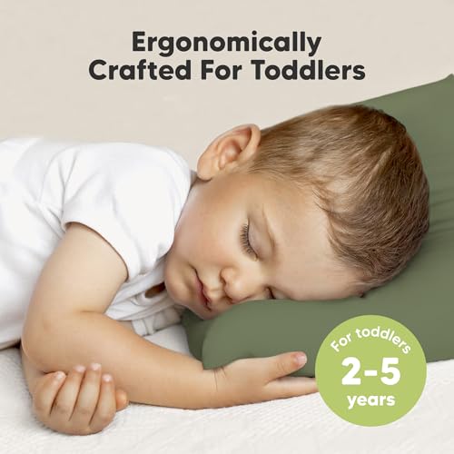 Toddler Pillow with Pillowcase 13x18 My Little Dreamy Pillow (Jungle Green) - color: Jungle Green