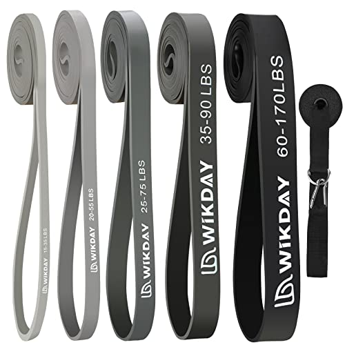 WIKDAY Resistance Bands for Working Out with Door Anchor - color: Gray