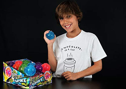 JA-RU Light Up Rubber Spike Balls Fidget Toy (4 Pk) 695-4p | Flashing Lights Bouncing Sensory Ball for Kids. Bulk Fidget Toy, Plus 1 Bouncy Ball. - size: 4 Pack