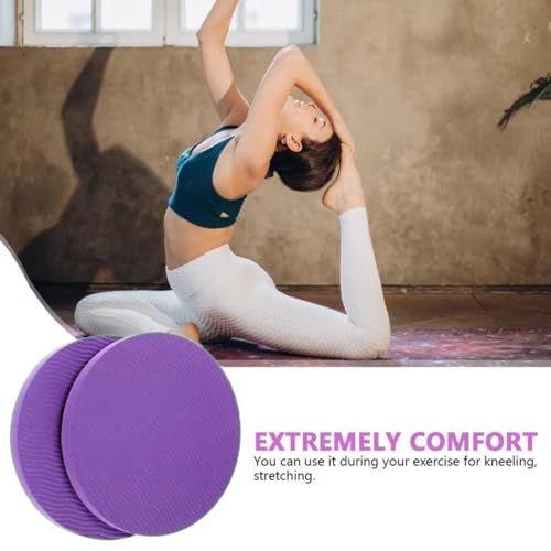 2-piece set yoga knee pads and exercise mats - super thick anti slip support for thick boards, gardening, push ups, knees, Pilates, and floor exercises - knees, elbows, wrists - color: Purple