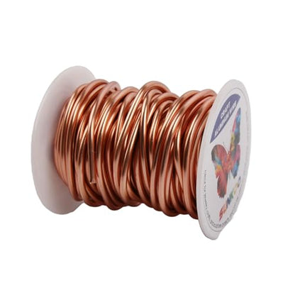 Aluminum Craft Wire,8 Gauge (3mm) Champagne Bendable Wire,32 Feet Continuous Roll for Jewelry Making,Sculpting,Floral & Armature Projects - size: 8 Gauge 32FT, style: Champagne