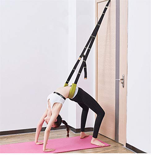 Back bend Assist Trainer - Improve Back and Waist Flexibility, Door Flexibility Stretching Strap, Home equipment for Ballet, Dance, Yoga, Gymnastics, Cheerleading, Splits - color: light pink