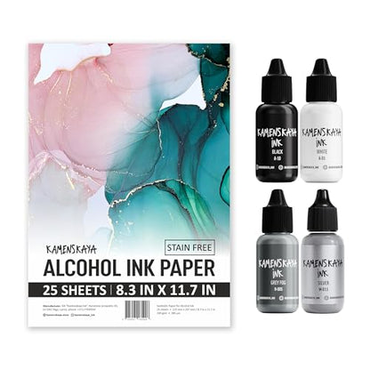 Alcohol Ink Set with Alcohol Ink Paper