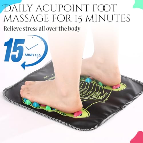 TrelaCo Foot Acupressure Massage Mat with Stones, 13.78 x 13.78 Inches - size: 13.78 x 13.78 Inch