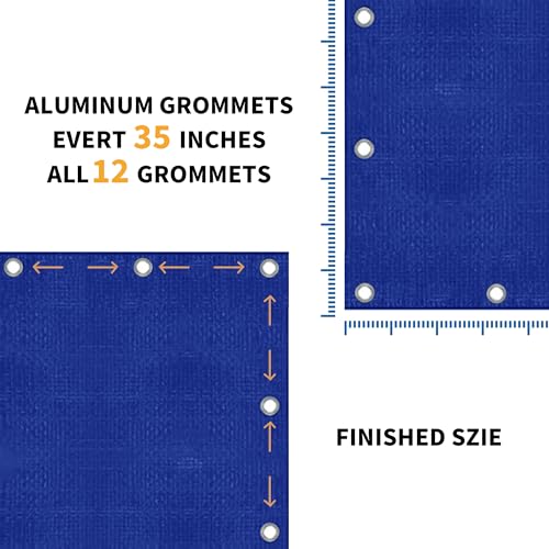 TARPAL 10x10 Feet Blue Tarp Waterproof 5mil Multipurpose Protective Cover | All Purpose Poly Tarps Cover with grommets for Firewood ,Camping,Tent,Outdoor Furniture - color: Blue, size: 10x10 Feet-Finished size