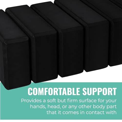 3in Foam Bulk Yoga Blocks, 10 Pack - color: Black