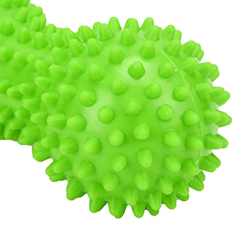 Drfeify Massage Ball, PVC Spiky Muscle Relaxation Ball for Pain Relief, with Strong Spikes for Fitness Yoga, Back Neck Feet (Green) - color: Green