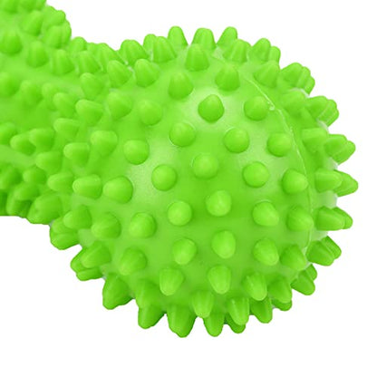Drfeify Massage Ball, PVC Spiky Muscle Relaxation Ball for Pain Relief, with Strong Spikes for Fitness Yoga, Back Neck Feet (Green) - color: Green