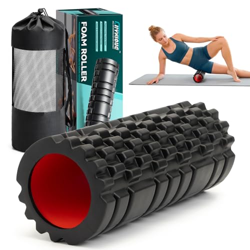 Foam Roller for Deep Tissue Massager Multi Density Massage Roller | Exercise Patented Roller for Muscle Massage & Myofascial Trigger Point Release Back Roller Improves Mobility, Pilates, Yoga - color: Black