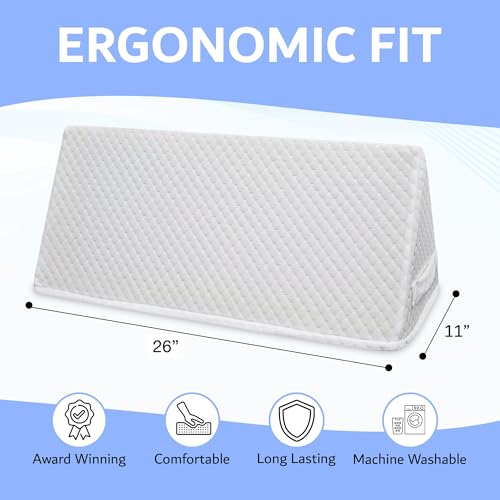 Triangle Foot Pillow - Optimal Restful Sleep Blanket Elevation Wedge Pillow, Comfortable Sleep Leg Pillow, Ankle Support Pillow, Recommended for Back/Knee/Hip Pain - color: White Triangle