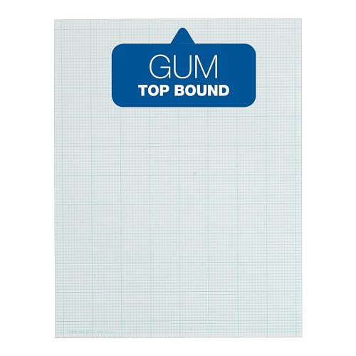 TOPS Cross Section Pad, 1 Pad, 4 Squares/Inch, Quadrille Rule, Letter Size, White, 50 Sheets/Pad, 1 Pad (35041) - size: 4 Squares/Inch