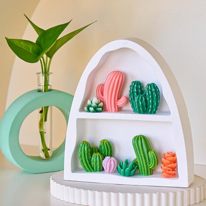 Succulent Candle Mold Set with 9-Cavity & 3D Cactus Silicone Molds for DIY | DIY Silicone Mold Kit for Resin Casting, Candles, Soap & Wax Crafts, Perfect for Home Decor and Handmade Gifts