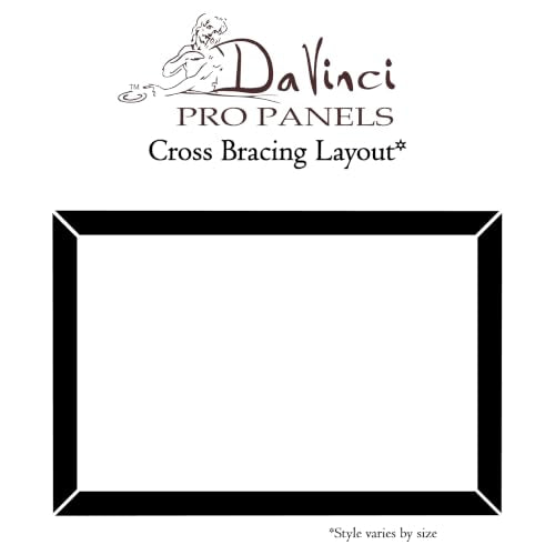 Da Vinci Pro Medium Textured Gesso Panel -4x12" - 6 Pack - 7/8" Depth Wood Panels for Painting - Accepts Mediums Like Canvas - for Oils, Acrylics, Mixed Media, Pastels & Drawing Sticks - size: 4x12" - 6 Pack, style: 7/8" Depth
