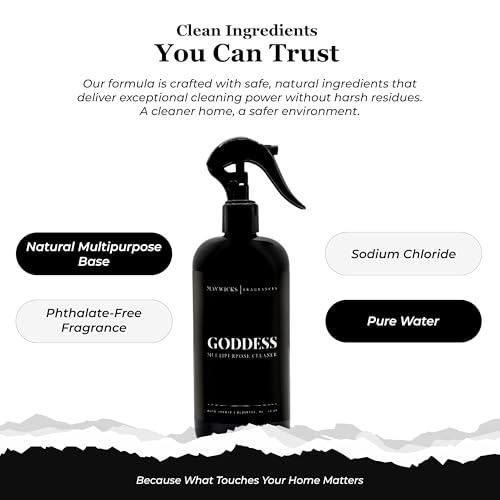 Mavwicks Fragrances All Purpose Cleaner Spray (Goddess) 16 Oz – Multipurpose Surface Cleaning Spray for Kitchen, Bathroom, Floors and Counters, Home and Office, Natural and Non-Toxic