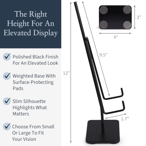 Airy Abode Tabletop Easel, Small Black Metal Display Stand, 1 Pack | One small black metal easel for displaying photos, signs, menus, place cards, framed artwork, and tabletop décor - size: Small