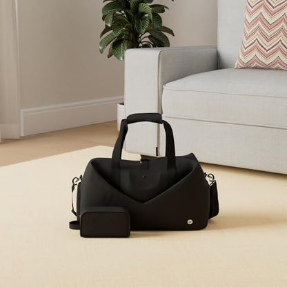 Ceneda 20" Gym Bag for Women with Wet Pocket & Shoe Compartment, Lightweight Duffel Waterproof Carry On Duffle for Travel, Yoga, Overnight (Black) - color: Black