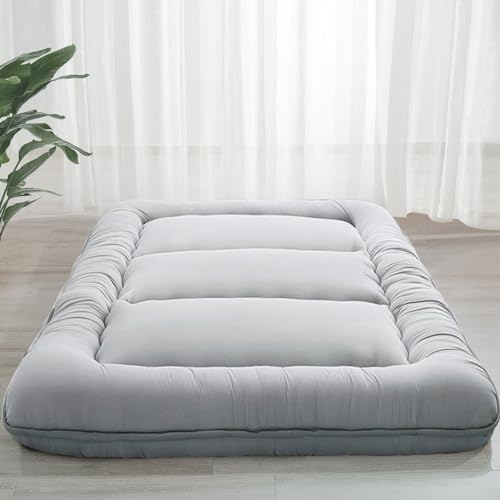MAXYOYO 6" Extra Thick Japanese Floor Mattress Twin Folding Futon Mattress - color: Grey, size: Twin
