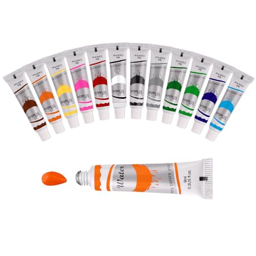 Portable Sketchbook Palette Set - 8 Grids Mini Wood Travel Paint Palette Box for Gouache, Acrylic Painting - Comes With Watercolor Paper Journal, Brush Pens and Clip