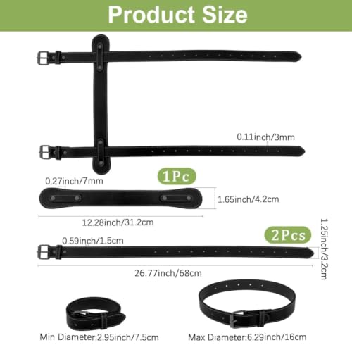 Outdoor Black PU Leather Picnic Blanket Carry Strap Portable Leather Handle Belt Rug Carrier Motorcycle Bedroll Adjustable Yoga Mat Strap Holder for Carpet Home Camping Travel Beaches - style: style 3
