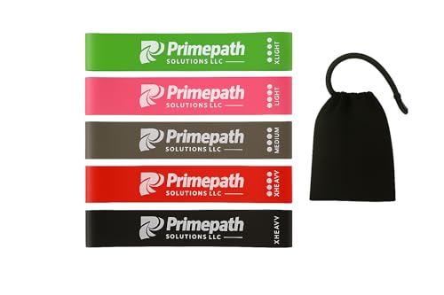 Resistance Loop Exercise Bands with Carry Bag, Set of 5