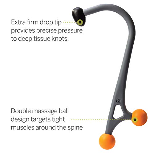 TRIGGERPOINT Performance Therapy AcuCurve Massage Cane for Neck, Back and Shoulders, Gray/Orange (Pack of 4)