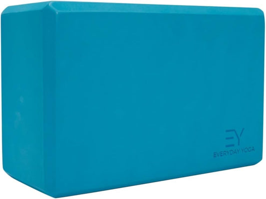 𝗘𝘃𝗲𝗿𝘆𝗱𝗮𝘆 𝗬𝗼𝗴𝗮 Deluxe Mat and Yoga Foam Block Set - Non Slip, Eco Friendly, Anti-Tear, 3mm Thickness for Yoga - Aqua