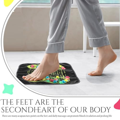 TrelaCo Foot Acupressure Massage Mat with Stones, 13.78 x 13.78 Inches - size: 13.78 x 13.78 Inch