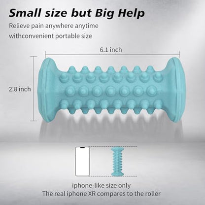Green Foot Massager Roller for Plantar Fasciitis, Arch Heel Pain Relief | Deep tissue massage for feet, calf, arch and heel pain. for plantar fasciitis relief, home, office and travel use - color: Green